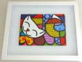 Quadro Romero Britto 20 X 25 - The Happy Cat